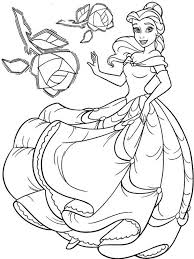 Coloring pages of beauty and the beast are very famous among adults. Free Printable Belle Coloring Pages For Kids