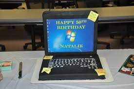 My dad has a lot of interest in computers and knows quite a lot too so much so that i took him along to help me choose a laptop when i bought mine a. Laptop Cake Amazing Cakes Happy 50th Birthday Cake Design