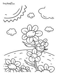 Flower Coloring Pages 30 Printable Sheets Easy Peasy And Fun