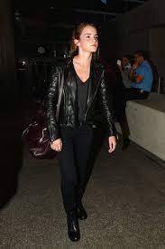 Emma Watson Photos Photos Emma Watson Is Seen At Lax Emma Watson Style Leather Jacket Photo Emma Watson