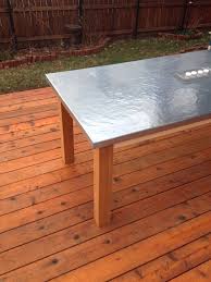How To Make A Diy Outdoor Zinc Table Diy Outdoor Table Zinc Table Metal Outdoor Table