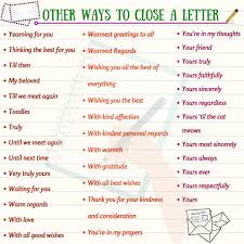 How To End A Letter In English Eslbuzz Learning English English Writing Essay Writing Help Essay Writing