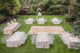 Glamorous Garden Wedding Ruffled Wedding Backyard Reception Backyard Reception Wedding Reception Seating