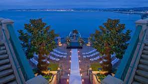 Lower Terrace Monterey Plaza Hotel Monterey Wedding Monterey Plaza Plaza Hotel Wedding