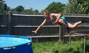 Daredevil Misses Swimming Pool Trying To Jump From Trampoline Daily Mail Online In an instagram tribute after tennant's death, stella mccartney wrote: