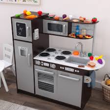 The icemaker comes to life with lights and sounds. Kidkraft Uptown Espresso Play Kitchen With 30 Piece Play Food Walmart Com Walmart Com