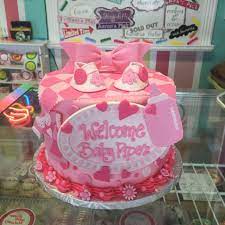 Pink Baby Girl Baby Shower Cake Leah S Sweet Treats Fort Worth Tx Www Leahssweettreats Com Baby Shower Cakes Cupcake Cakes Celebration Cakes