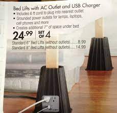 Bed Risers With Plugs Built In Bed Bath And Beyond Bed Lifts Built In Bed Bed Risers