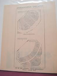 1923 Ambassador Theatre Seating Chart New York City