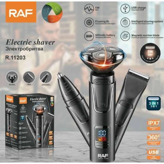 Tondeuse à Cheveux Professionnelle 3en1 RAF R.11203 - 5W