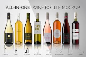 All In One Wine Bottle Mockup Bottle Mockup Design Mockup Free Mockup Psd