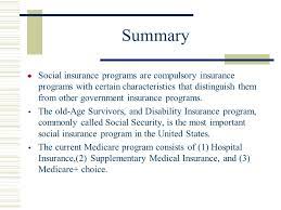 * the benefits, eligibility requirements and other aspects of the program are defined by statute; Lecture Sixteen Social Insurance Ppt Video Online Download