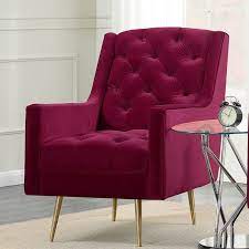 aveline wide tufted polyester wingback chair in 2021 comfy chairs velvet wingback chair cool chairs