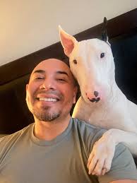 Reggie at the Angel of the north Gateshead
