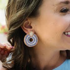 Wholesale Augusta Gold Plated Azalea Floral Stud Earrings for your store