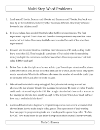 The Easy Multi Step Word Problems Math Worksheet From The Word Problems Worksheets Pag Multi Step Word Problems Word Problem Worksheets Word Problems 3rd Grade
