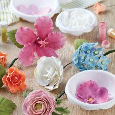 How to make wisteria flower earrings out of polymer clay. Flower Shaping Bowls 6 Piece Wilton