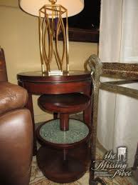 Rooms To Go Four Tiered Nesting End Table In A Dark Finish With Crackle Glass Insert Just Perfect For A Cont Nesting End Tables Table Contemporary Style Homes