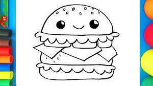 Try your hand at coloring a hamburger and see if it makes your mouth water! How To Draw And Color A Burger Coloring Page For Kids Step By Step Hamburger Youtube