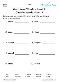 See more ideas about words, unscramble words, kindergarten reading. Unscramble Jumbled Words Puzzle For Grade 2 Worksheets Free Printable
