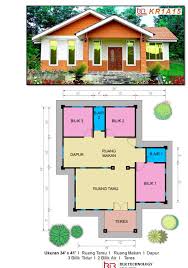 Rumah kampung moden ini berkeluasan 1800 kaki persegi berkapasiti 4 bilik tidur, 3 tandas, 2 ruang tamu dan 1 dapur. Plan Rumah Sederhana 4 Bilik Inspirasi Dekorasi Rumah