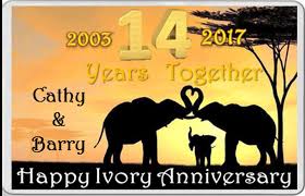 Personalised With The Year Of Marriage Fridge Magnet Ivory Anniversary 14 Years Toget 14th Wedding Anniversary Wedding Anniversary Gifts Wedding Anniversary