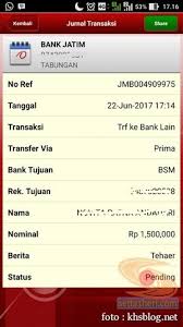 Bagi yang ga di approved jangan nyerah, coba lagi lengkapi dengan rekening koran bank lain bila payrollnya bank lain/ selain mandiri. Pengalaman Transfer Pending Di Mobile Banking Bank Jatim Ngeri2 Sedap Khsblog D
