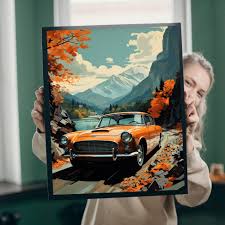 Tablou Canvas - Vintage Car Drive – The Print Studio