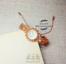 时光记水晶永生花手链 手工客官网 beaded watches macrame tutorial macrame bracelets