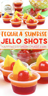 Tequila Sunrise Jello Shot Recipe These Delicious Tequila Sunrise Jello Shots Are The Perfect Cocktail For B Jello Shot Recipes Shot Recipes Yummy Jello Shots
