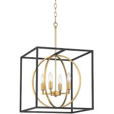 You put towels down underneath the light. Possini Euro Design Black Warm Brass Cage Foyer Pendant Chandelier 16 1 2 Wide 4 Light Mid Century Modern For Dining Room House Target
