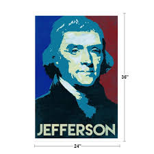 Amazon.com: President Thomas Jefferson Pop Art Portrait Cool Wall Art Print  Poster 24x36 : Office Products