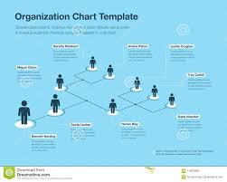 Simple Blue And White Company Organization Hierarchy Chart