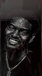 Unique Cracked Glass Artwork for Sylvester Powell