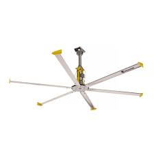 Here is another westinghouse ceiling fan and this one has been receiving positive reviews all over the internet from buyers that like its. Big Ass Fans 4900 14 Ft Indoor Silver And Yellow Aluminum Shop Ceiling Fan With Wall Control F Pf61 1401s34x1 The Home Depot