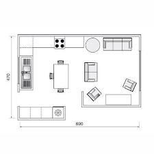 Plan De Cuisine Convertissez Le De 1m2 En 32m2 Amenagement En 2020 Plan Cuisine Cuisine Ouverte Amenagement Salon