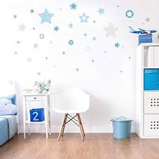 Lovely Label Wandsticker Selbstklebend Sterne Grau Blau Wandaufkleber Kinderzimmer Baby Wandaufkleber Kinderzimmer Babyzimmer Ideen Wandtattoo Schlafzimmer