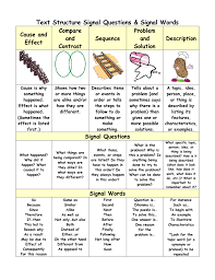 Often, value is supplied as a cell address. Text Structure Signal Questions Signal Words