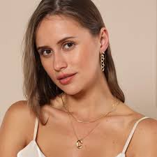 LUCA SMITH Initial Necklaces for Women, Dainty Balloon Bubble Letter, Name  Letter Alphabet Pendant Layered Choker Chain Jewelry Gift