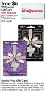Bulk order branded visa ® prepaid cards; Free 5 Walgreens Gift Card With Purchase Of 2 Vanilla Visa Gift Cards