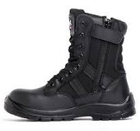 MENS LIGHTWEIGHT SAFETY BOOTS ARMY MILITARY POLICE STEEL TOE ...
