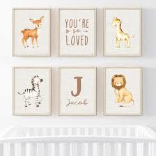 I have found my 10 favorite jungle and safari nurseries and listed them. Harriet Bee Dartee Personalized Jungle Safari Theme You Re So Loved Lion Zebra Giraffe Deer 6 Piece Set Paper Print Reviews Wayfair