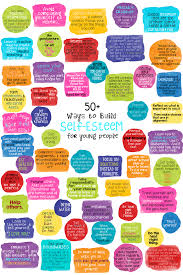 50 Ways To Build Self Esteem For Children And Teens Poster Lesson And Fortune Teller Activity Counseling Games Self Esteem Activities School Counseling Games