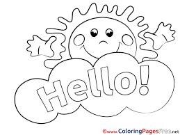 Hello kitty summer coloring pages. Sun Colouring Sheet Download Hello