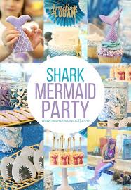 Surprise Birthday Party Ideas For Brother Mermaid Shark Joint Sibling Themed Birthday Party Ideas Such A Fun Party Idea For Combined Birthday Parties Sibling Birthday Parties Shared Birthday Parties