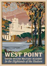 West Point United States Military Academy Print United States Military Academy Travel Posters Retro Travel Poster