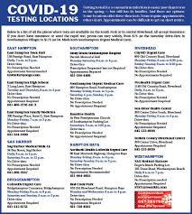 Find a testing location near you today! Where To Get Tested For Covid 19 On The East End 27 East