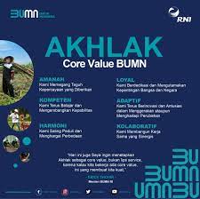 Ini kenapa akhlak penting, ungkap menteri bumn erick tohir sebagaimana dikutip oleh berbagai begitu banyak peristiwa yang mencoreng bumn reputasi dan integritas. Rni Holding Inforni Hai Rni Ers Baru Baru Ini Kementerian Bumn Menetapkan Nilai Nilai Utama Core Values Sumber Daya Manusia Bumn Nilai Nilai Utama Tersebut Terdiri Dari 6 Kriteria Yang Membentuk Akronim Akhlak Yaitu 1