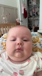 She really said “😑” #momsoftiktok #momtok #baby #babygirl #babyfever  #navyjames #3monthsold #mommyandme