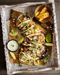 Remove skin from fish and divide fish among tortillas. Blackened Salmon Tacos With Grilled Pineapple And Mango Salsa Inspired With A Twist